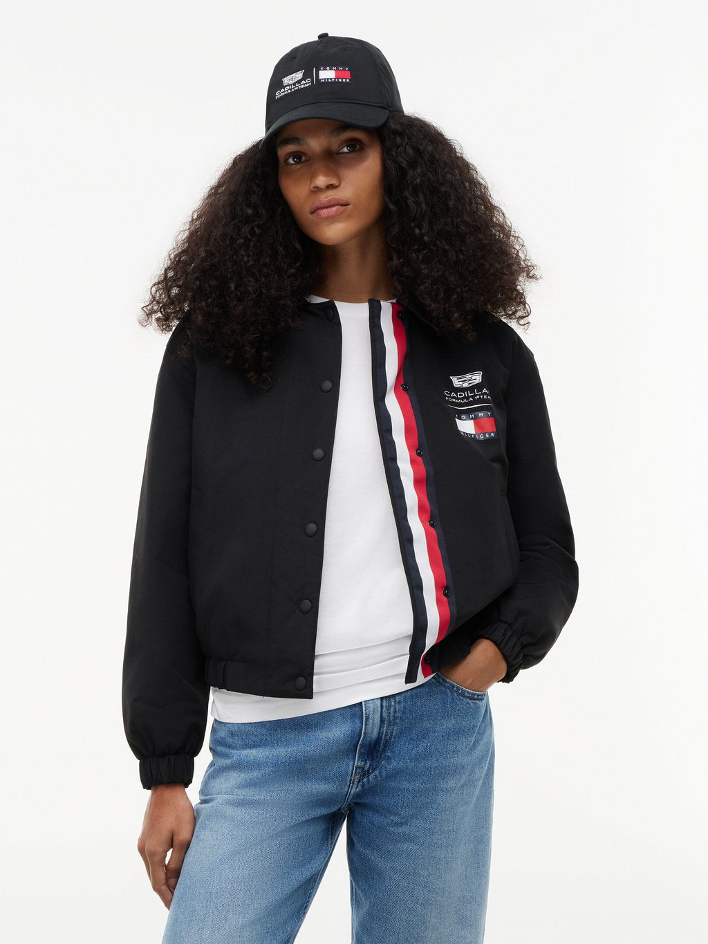 Cadillac F1 Racing Women's Logo Coach Jacket - Black