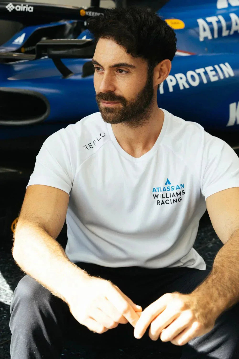 Atlassian Williams Racing F1 Reflo Travel Shirt - White Endless Racegear
