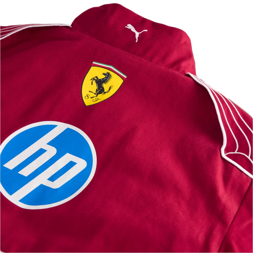 Scuderia Ferrari F1 2025 Team Vintage Racing Jacket - Dark Cherry