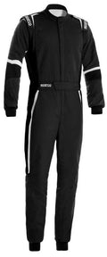 Sparco X-Light Race Suit  Black / White  Front Image
