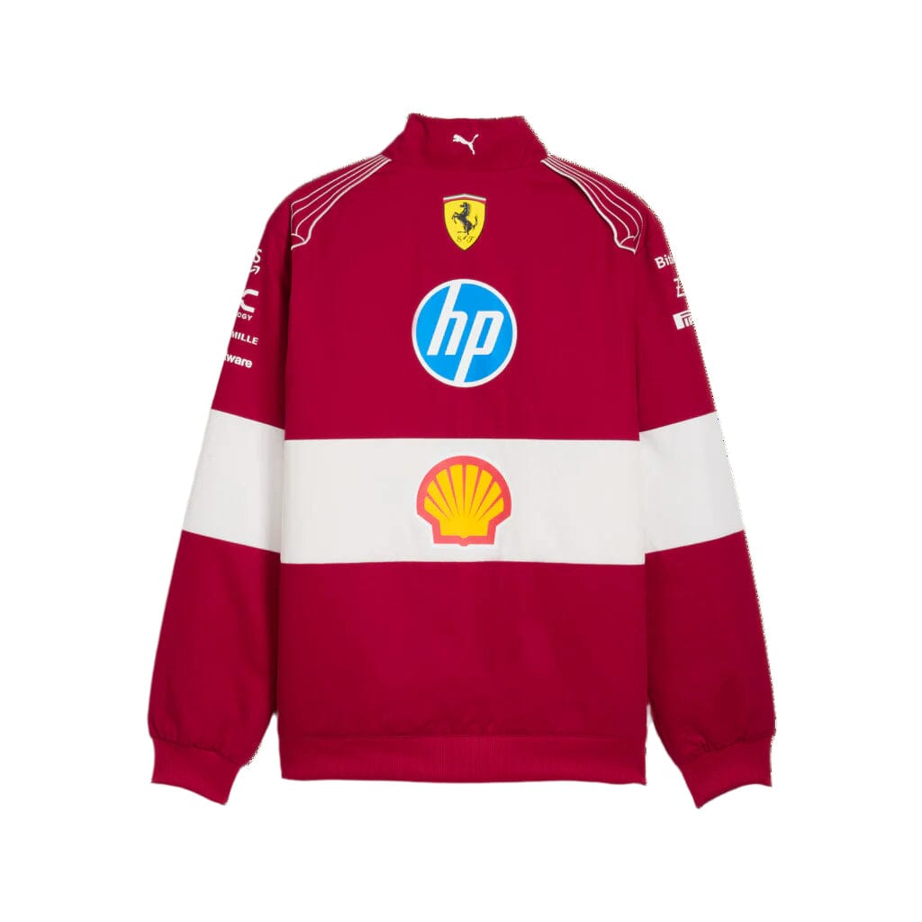 Scuderia Ferrari F1 2025 Team Vintage Racing Jacket - Dark Cherry