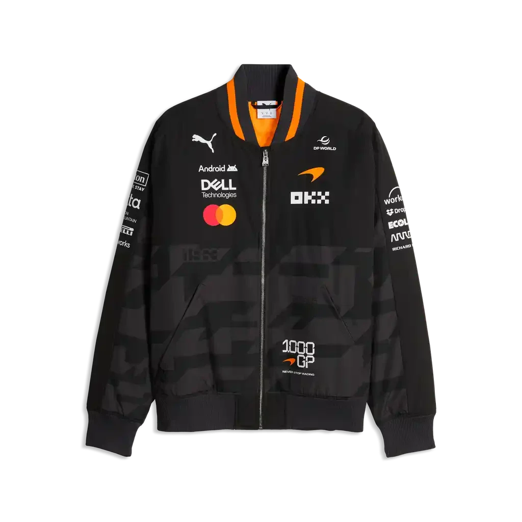 McLaren Racing F1 Special Edition 1,000th Race Team Bomber Jacket - Puma Black