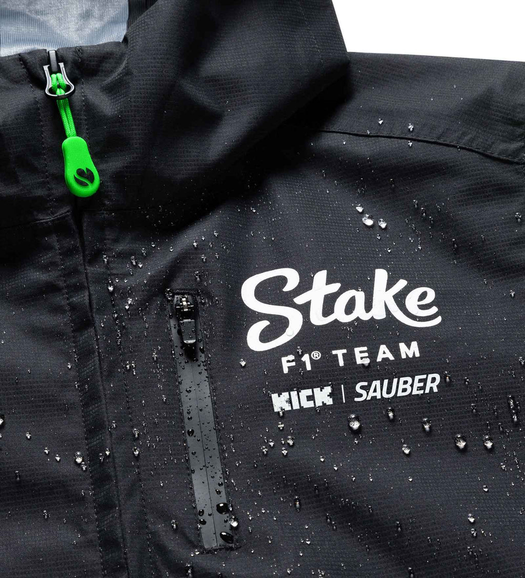 Stake F1 Kick Sauber Men's Team Rain Jacket - Black