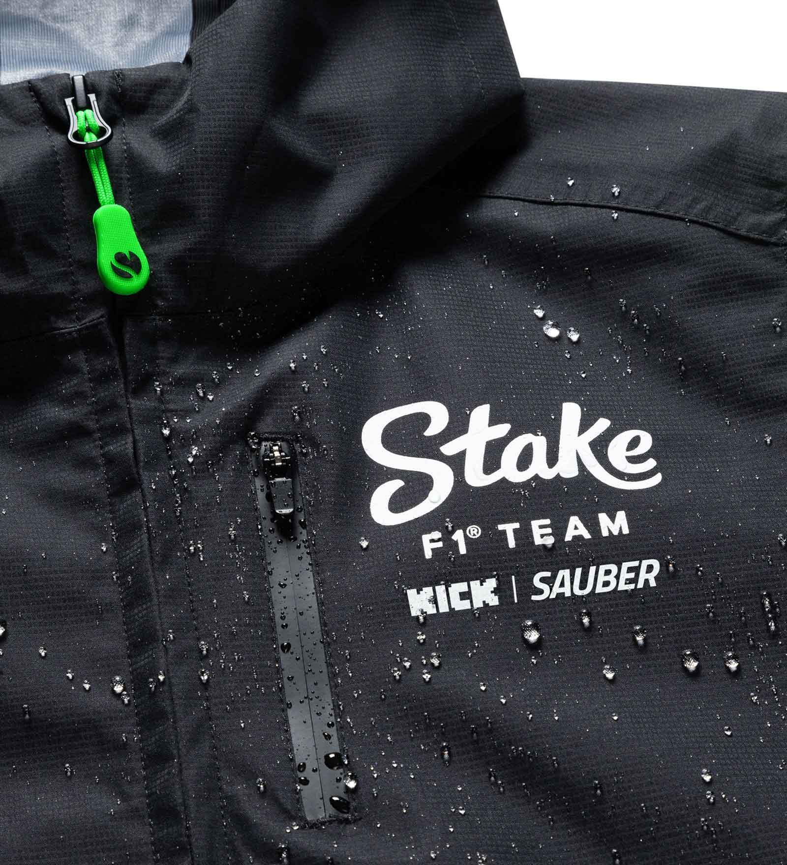 Stake F1 Kick Sauber Men's Team Rain Jacket - Black