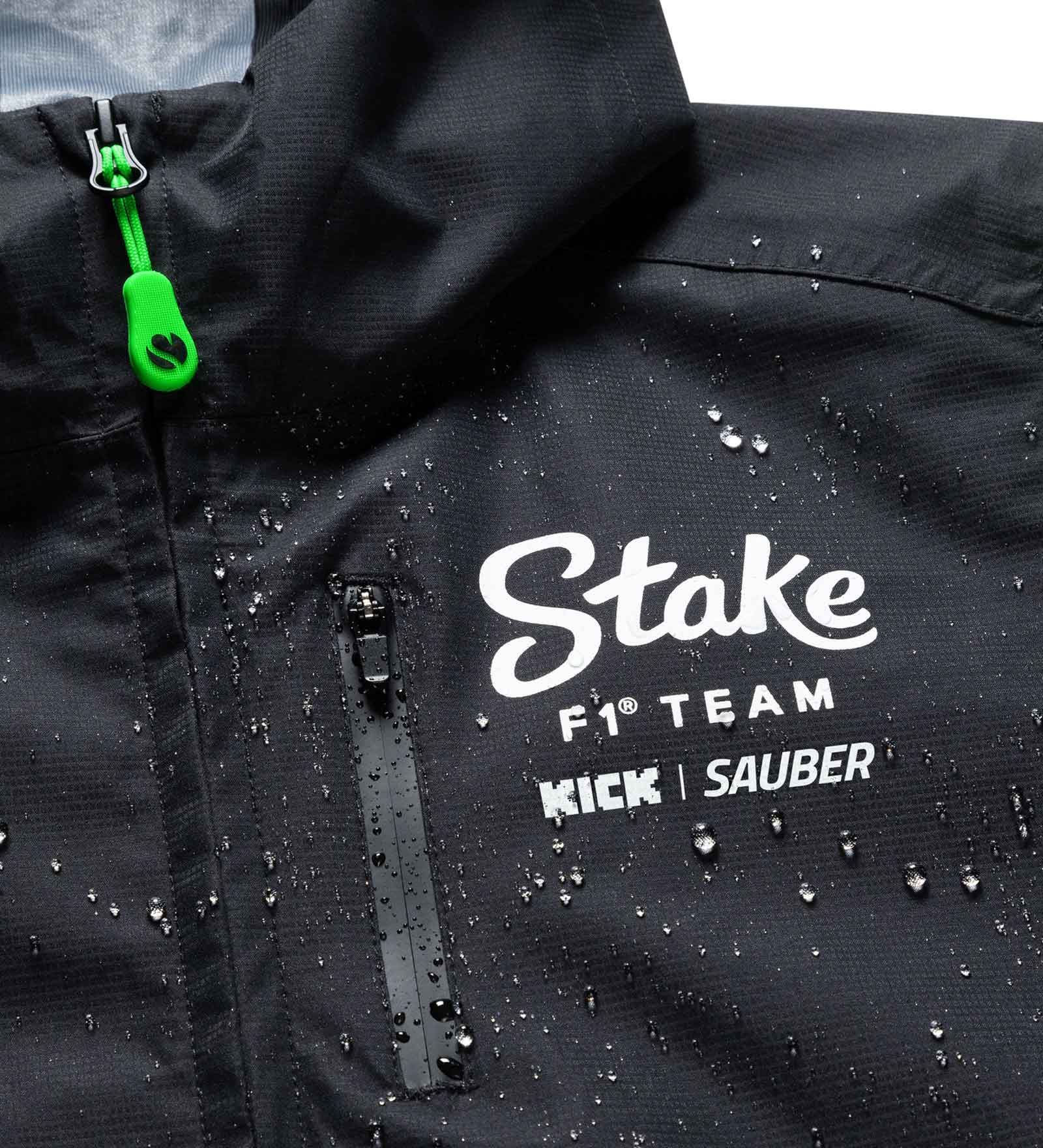 Stake F1 Kick Sauber Women's Team Rain Jacket - Black