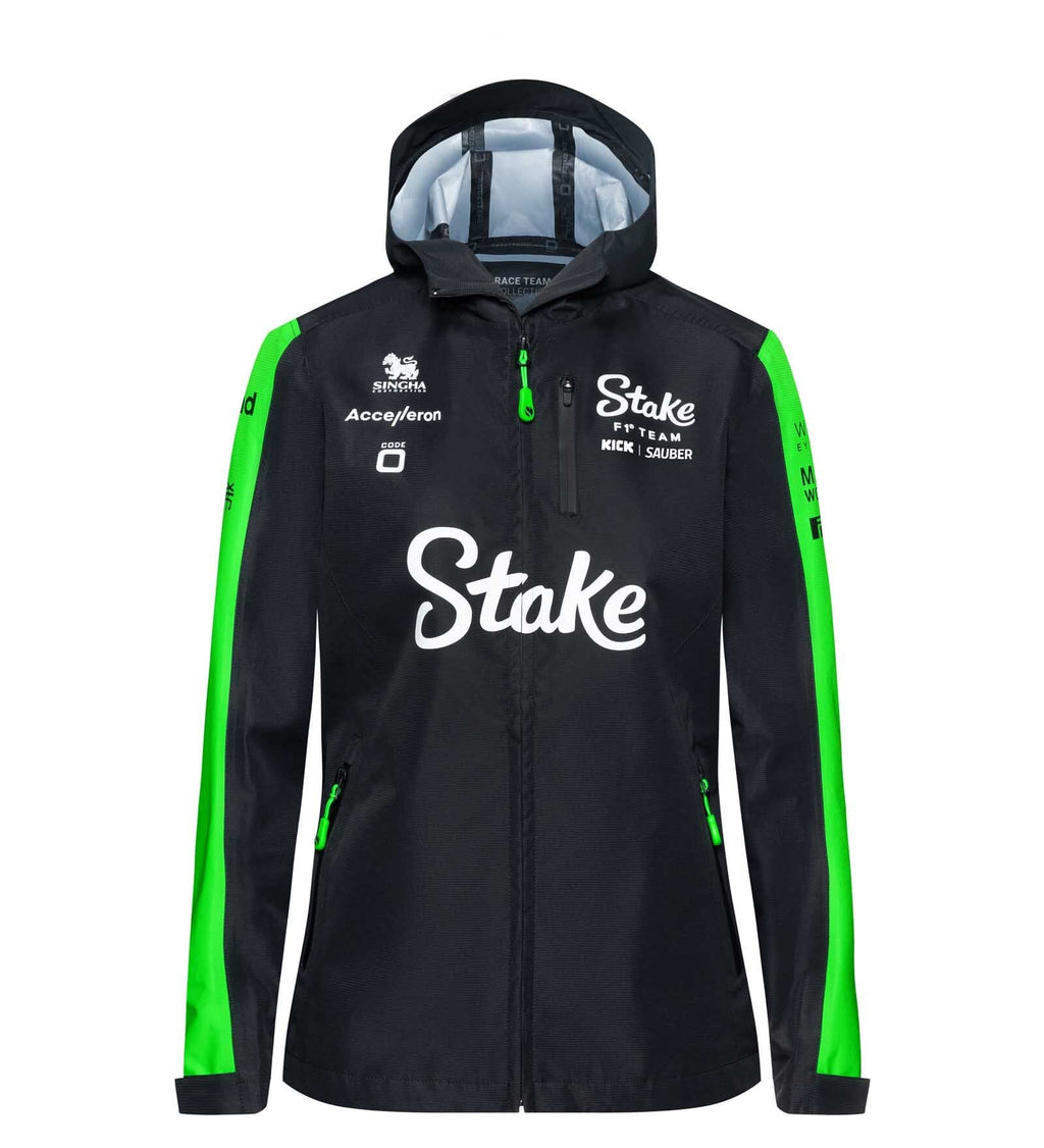 Stake F1 Kick Sauber Women's Team Rain Jacket - Black