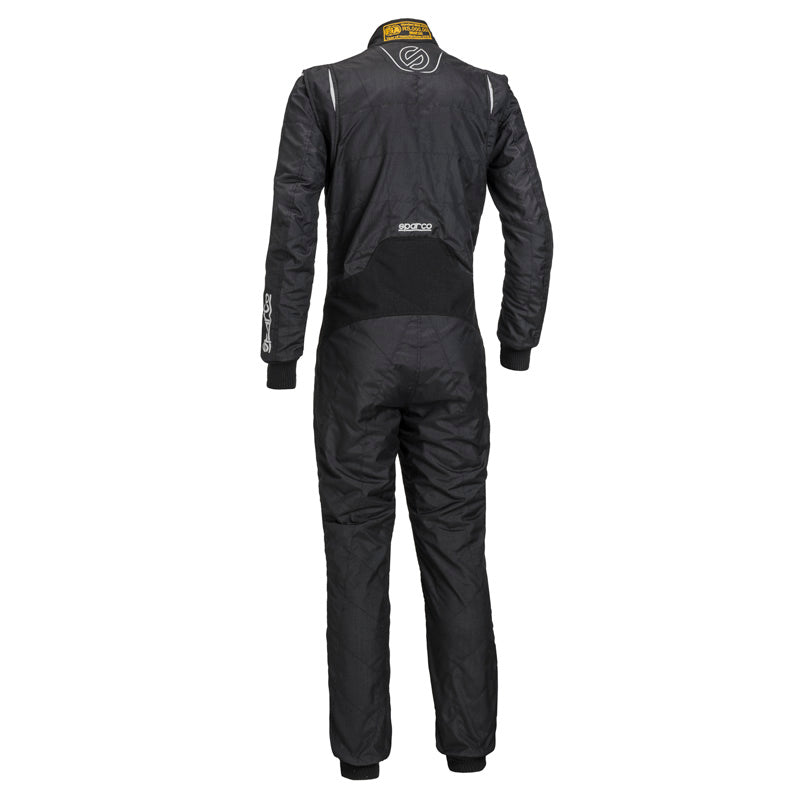 RS-9.1 racing suit, black back view with full-length legs and rear zip