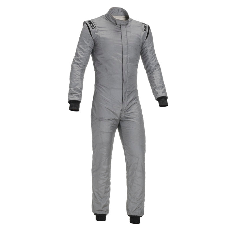 RS-9.1 racing suit, grey front zipper with stand collar and long sleeves