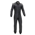 Sparco Superleggera RS-9.1 racing suit, black front zipper, stand collar, full sleeves