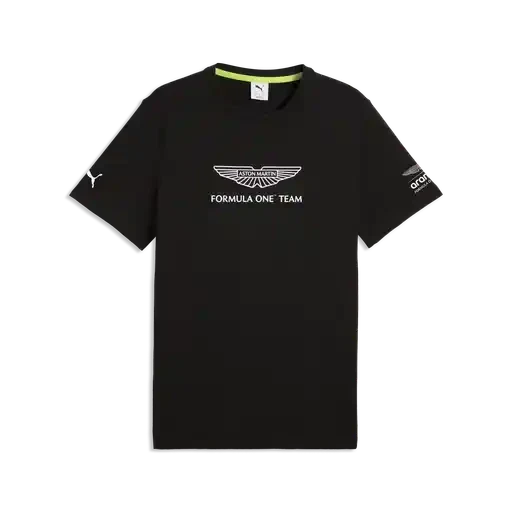 Aston Martin F1 Large Logo T-Shirt - Black/Green T-shirts Aston Martin F1 XS Black 