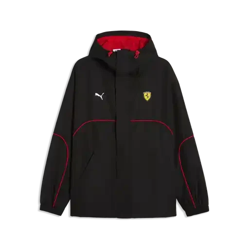 Scuderia Ferrari F1 Fanwear Rain Jacket - Rosso Corsa/Puma Black Jackets Scuderia Ferrari XS Black 