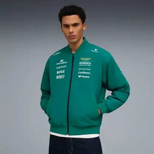 Aston Martin F1 2026 Team Bomber Jacket - Green Lux