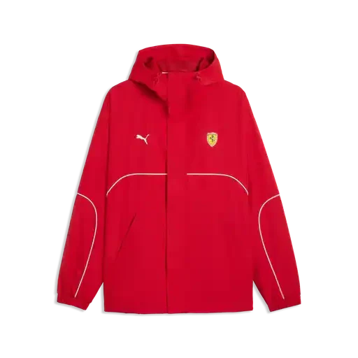 Scuderia Ferrari F1 Fanwear Rain Jacket - Rosso Corsa/Puma Black Jackets Scuderia Ferrari XS Red 